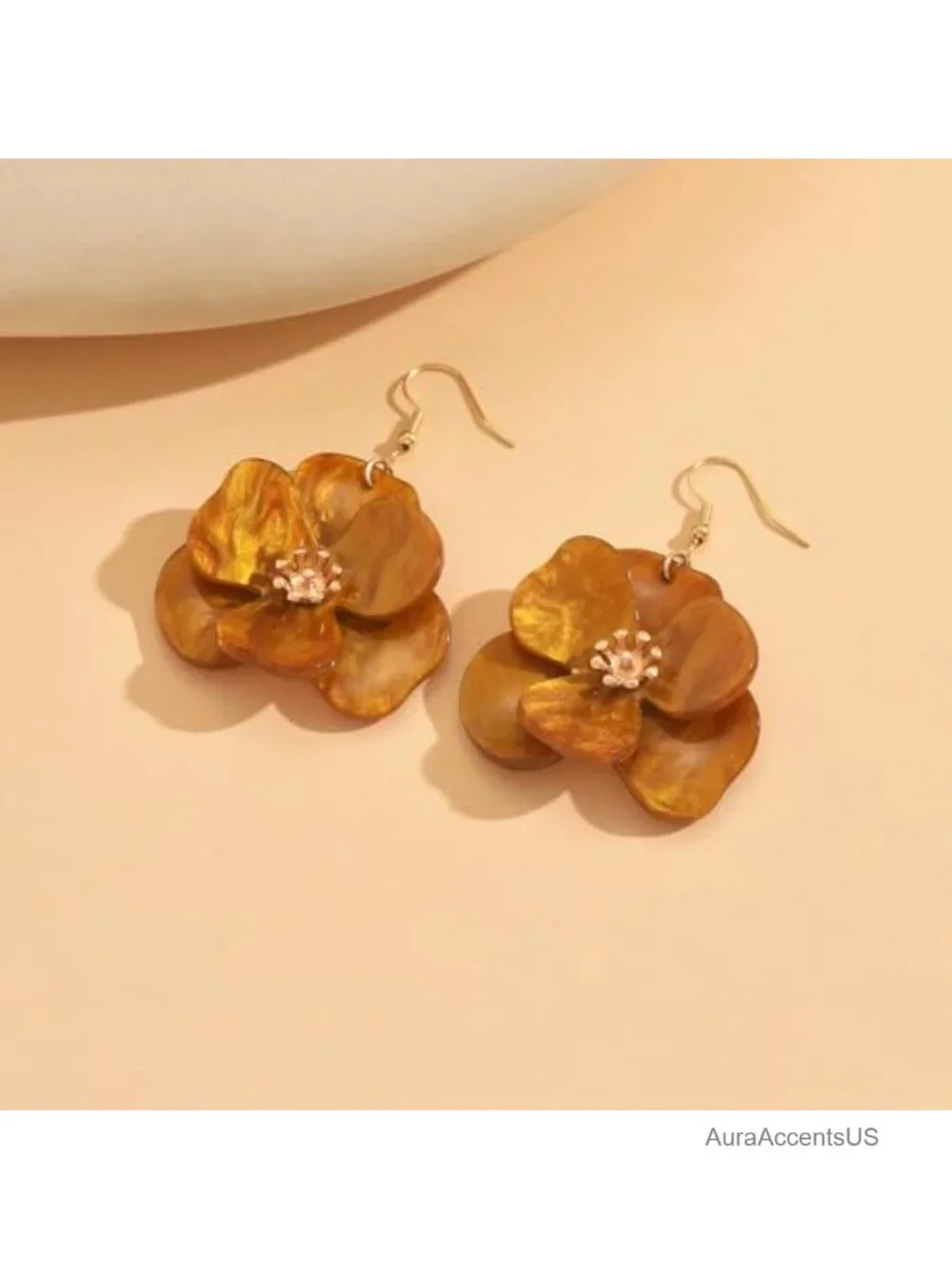 Boho Acrylic Floral Drop Dangle Statement Earrings Women's Wedding Jewelry